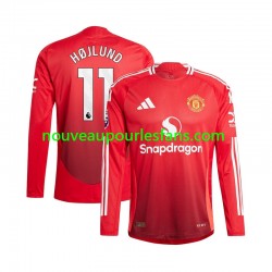 Maillot Manchester United Rasmus Hojlund 11 Homme Tenue Domicile 2024-2025 Manche Longue