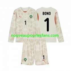 Maillot Maroc Yassine Bounou 1 Gardien Enfant Tenue Extérieur 2024 Manche Longue