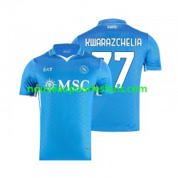 Maillot Naples Khvicha Kvaratskhelia 77 Homme Tenue Domicile 2024-2025 Manche Courte
