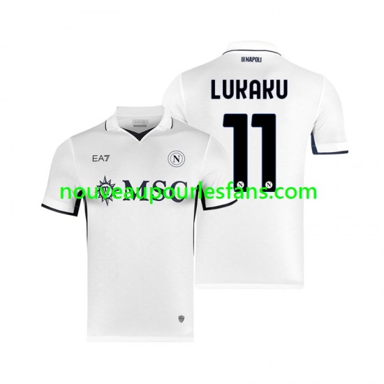 Maillot Naples Lukaku 11 Homme Tenue Extérieur 2024-2025 Manche Courte