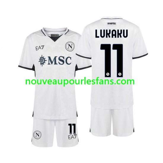 Maillot Naples Lukaku 11 Enfant Tenue Extérieur 2024-2025 Manche Courte