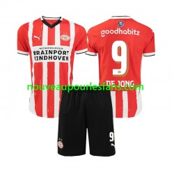 Maillot PSV Eindhoven DE JONG 9 Enfant Tenue Domicile 2024-2025 Manche Courte