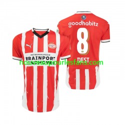 Maillot PSV Eindhoven Sergino Dest 8 Homme Tenue Domicile 2024-2025 Manche Courte