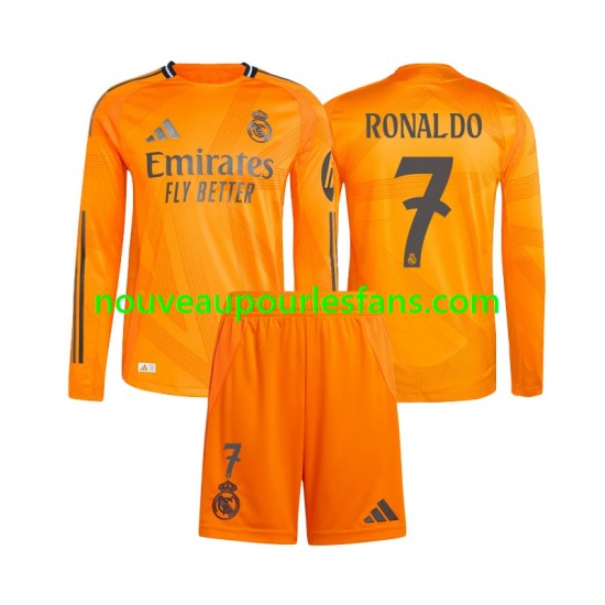 Maillot Real Madrid Cristiano Ronaldo 7 Enfant Tenue Extérieur 2024-2025 Manche Longue