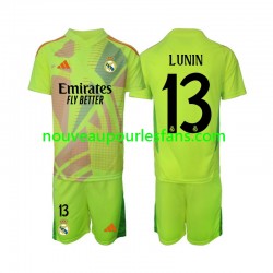 Maillot Real Madrid Lunin 13 Gardien Enfant Tenue 4ème 2024-2025 Manche Courte