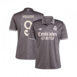 Maillot Real Madrid Mbappé 9 Homme Tenue 3ème 2024-2025 Manche Courte