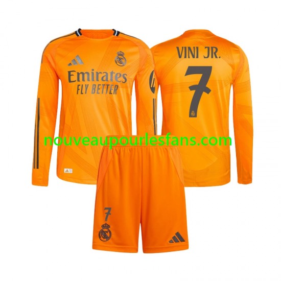 Maillot Real Madrid Vinicius Junior 7 Enfant Tenue Extérieur 2024-2025 Manche Longue