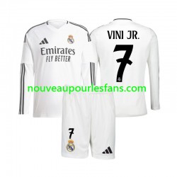Maillot Real Madrid Vinicius Junior 7 Enfant Tenue Domicile 2024-2025 Manche Longue