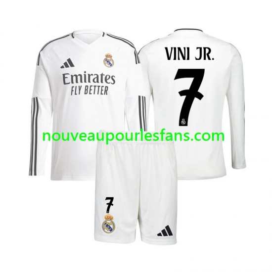 Maillot Real Madrid Vinicius Junior 7 Enfant Tenue Domicile 2024-2025 Manche Longue