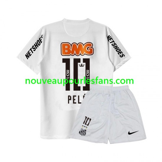 Maillot Santos PELE 10 -2012 Rétro Enfant Tenue Domicile 2011 Manche Courte