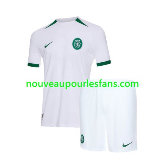 Maillot Sporting CP Enfant Tenue Extérieur 2024-2025 Manche Courte