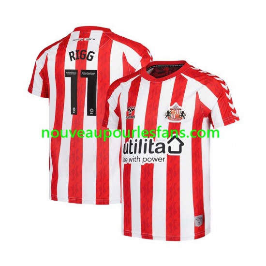 Maillot Sunderland Chris Rigg 11 Homme Tenue Domicile 2024-2025 Manche Courte