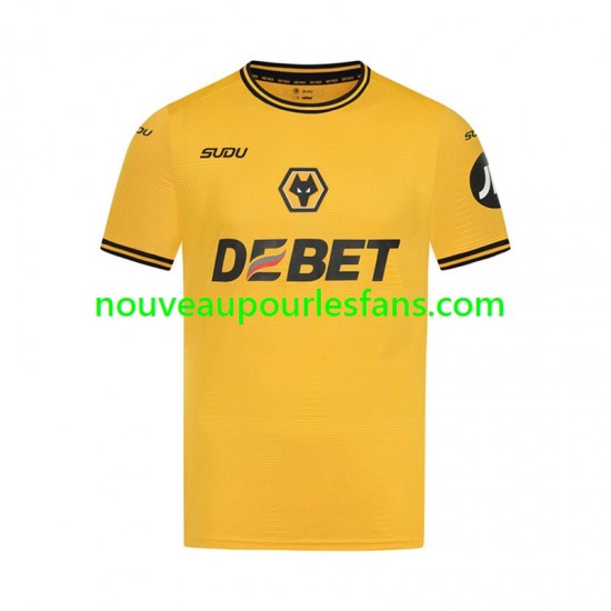 Maillot Wolverhampton Wanderers Homme Tenue Domicile 2024-2025 Manche Courte