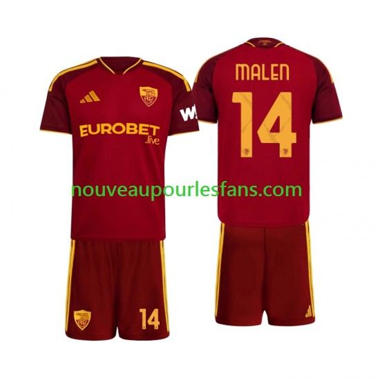 Maillot AS Rome Donyell Malen 14 Enfant Tenue Domicile 2026-2027 Manche Courte