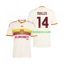 Maillot AS Rome Donyell Malen 14 Homme Tenue Extérieur 2026-2027 Manche Courte