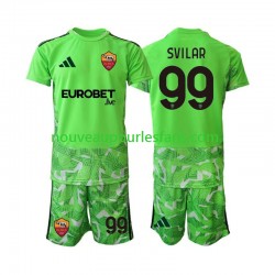 Maillot AS Rome Mile Svilar 99 Gardien Enfant Tenue Domicile 2026-2027 Manche Courte