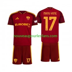 Maillot AS Rome Manu Kone 17 Enfant Tenue Domicile 2026-2027 Manche Courte