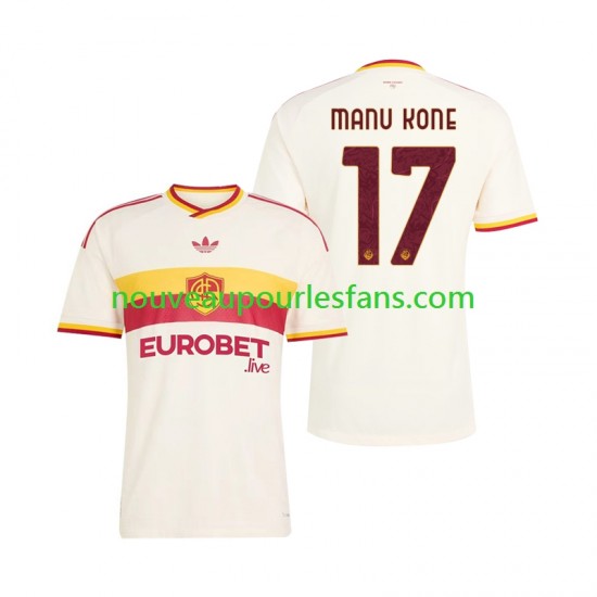 Maillot AS Rome Manu Kone 17 Homme Tenue Extérieur 2026-2027 Manche Courte