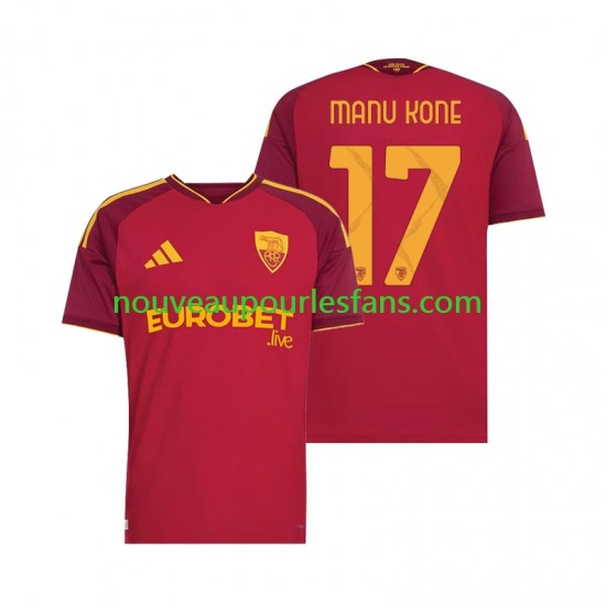 Maillot AS Rome Manu Kone 17 Homme Tenue Domicile 2026-2027 Manche Courte
