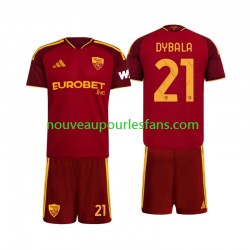 Maillot AS Rome Paulo Dybala 21 Enfant Tenue Domicile 2026-2027 Manche Courte