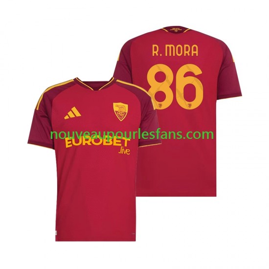 Maillot AS Rome Rodrigo Mora 86 Homme Tenue Domicile 2026-2027 Manche Courte