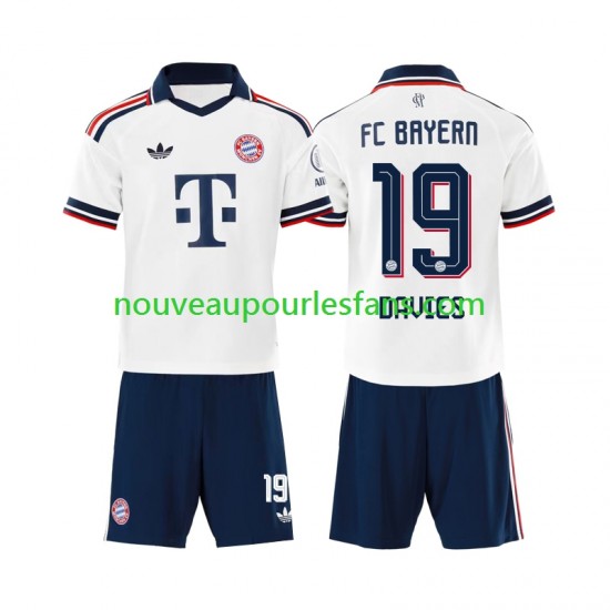 Maillot Bayern Munich Alphonso Davies 19 Enfant Tenue Extérieur 2026-2027 Manche Courte