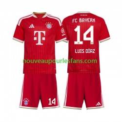 Maillot Bayern Munich Luis Diaz 14 Enfant Tenue Domicile 2026-2027 Manche Courte