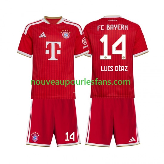 Maillot Bayern Munich Luis Diaz 14 Enfant Tenue Domicile 2026-2027 Manche Courte