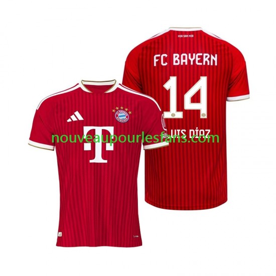 Maillot Bayern Munich Luis Diaz 14 Homme Tenue Domicile 2026-2027 Manche Courte