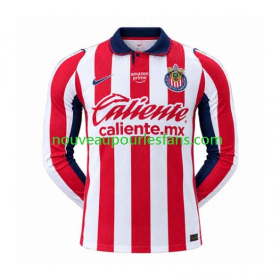 Maillot Deportivo Guadalajara Homme Tenue Domicile 2026-2027 Manche Longue