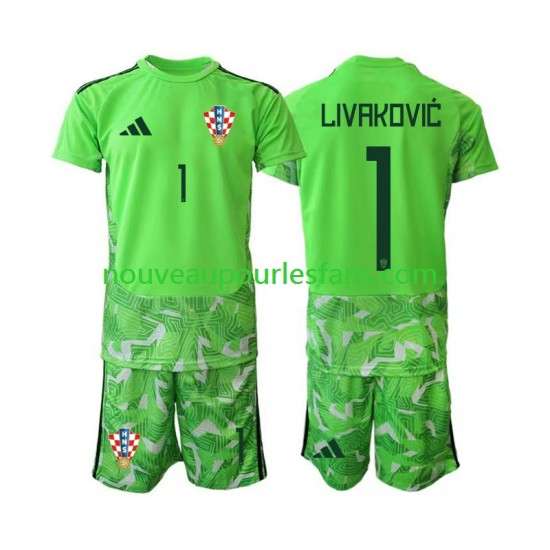 Maillot Croatie Dominik Livakovic 25 Gardien Enfant Tenue Domicile 2026-2027 Manche Courte