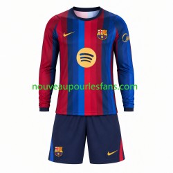 Maillot FC Barcelone Enfant Tenue Domicile 2026-2027 Manche Longue