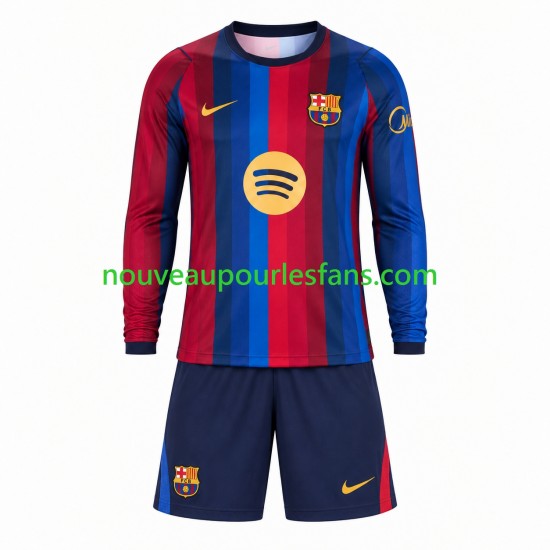 Maillot FC Barcelone Enfant Tenue Domicile 2026-2027 Manche Longue