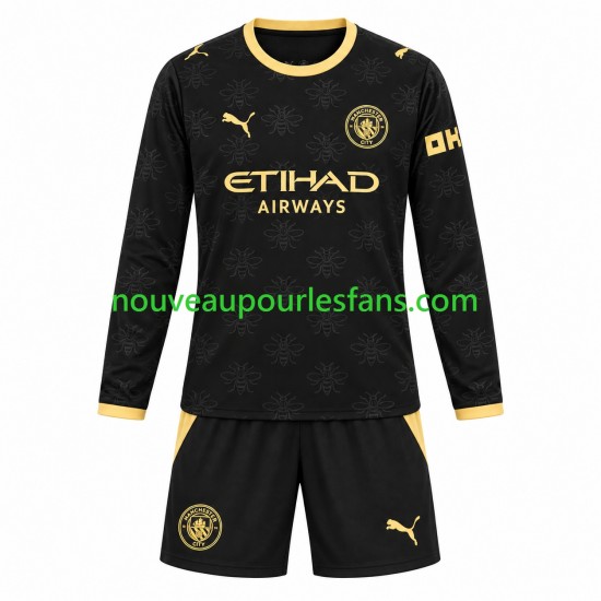 Maillot Manchester City Enfant Tenue Extérieur 2026-2027 Manche Longue