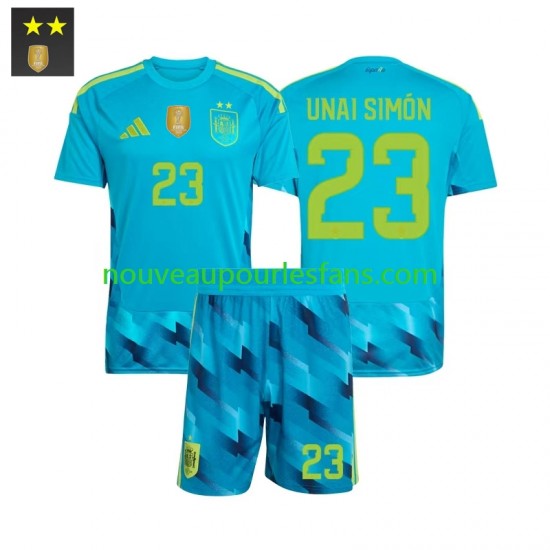 Maillot Espagne Unai Simon 23 Gardien Enfant Tenue Domicile 2026-2027 Manche Courte