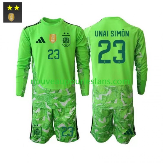 Maillot Espagne Unai Simon 23 Gardien Enfant Tenue 3ème 2026-2027 Manche Longue