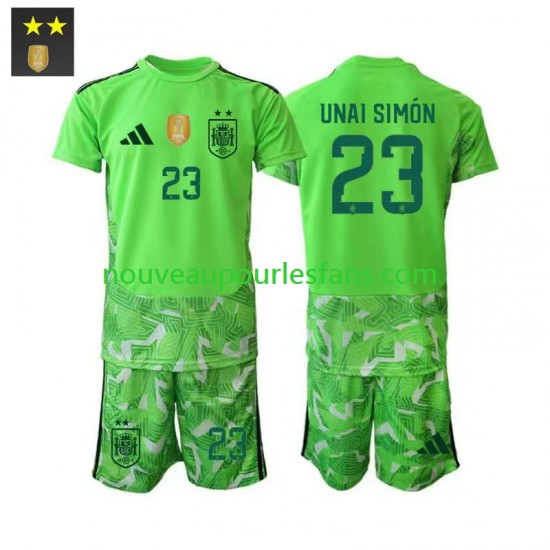 Maillot Espagne Unai Simon 23 Gardien Enfant Tenue 3ème 2026-2027 Manche Courte