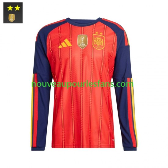 Maillot Espagne Homme Tenue Domicile 2026-2027 Manche Longue