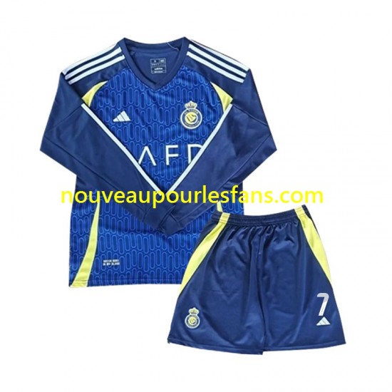 Maillot Al Nassr Cristiano Ronaldo 7 Enfant Tenue Extérieur 2024-2025 Manche Longue