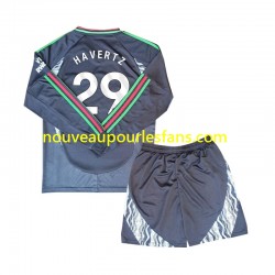Maillot Arsenal Havertz 29 Enfant Tenue Extérieur 2024-2025 Manche Longue