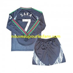 Maillot Arsenal Saka 7 Enfant Tenue Extérieur 2024-2025 Manche Longue