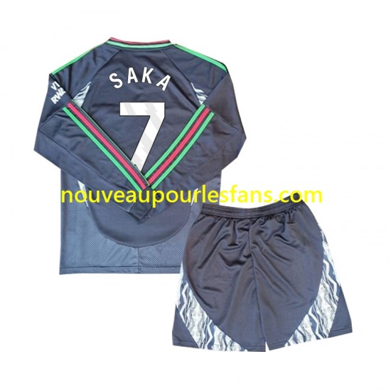 Maillot Arsenal Saka 7 Enfant Tenue Extérieur 2024-2025 Manche Longue