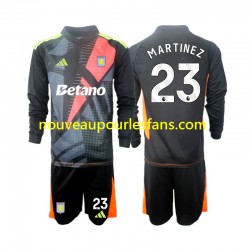 Maillot Aston Villa Emiliano Martinez 23 Gardien Enfant Tenue Extérieur 2024-2025 Manche Longue