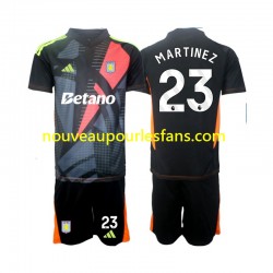 Maillot Aston Villa Emiliano Martinez 23 Gardien Enfant Tenue Extérieur 2024-2025 Manche Courte