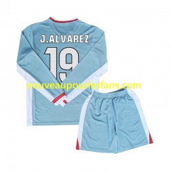 Maillot Atlético Madrid Julian Alvarez 19 Enfant Tenue Extérieur 2024-2025 Manche Longue