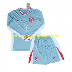 Maillot Atlético Madrid Enfant Tenue Extérieur 2024-2025 Manche Longue