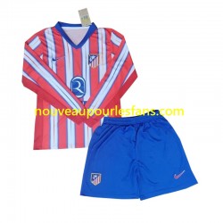 Maillot Atlético Madrid Enfant Tenue Domicile 2024-2025 Manche Longue