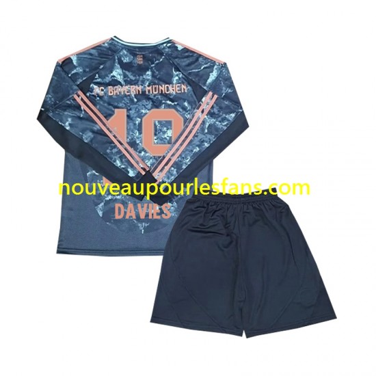 Maillot Bayern Munich Davies 19 Enfant Tenue Extérieur 2024-2025 Manche Longue