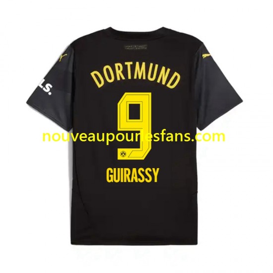 Maillot Borussia Dortmund Serhou Guirassy 9 Homme Tenue Extérieur 2024-2025 Manche Courte
