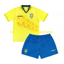Maillot Brésil Rétro Enfant Tenue Domicile 1994 Manche Courte
